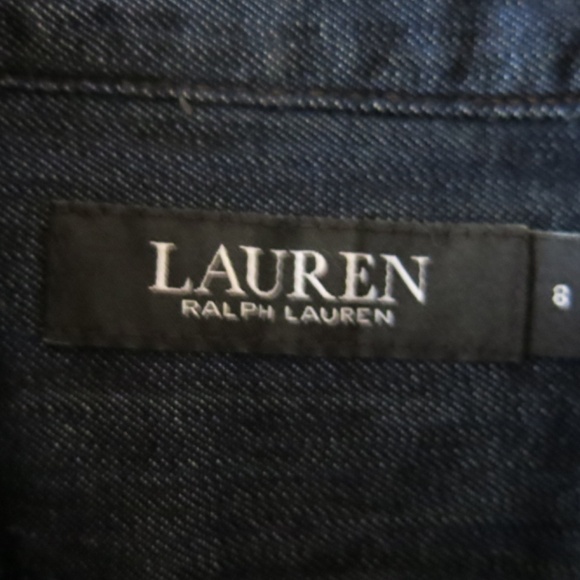 Lauren Ralph Lauren Denim A-line Shirtdress Sz. 8 - Picture 7 of 8